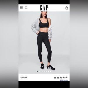 Gap athletic women Black yoga long legging pants size small